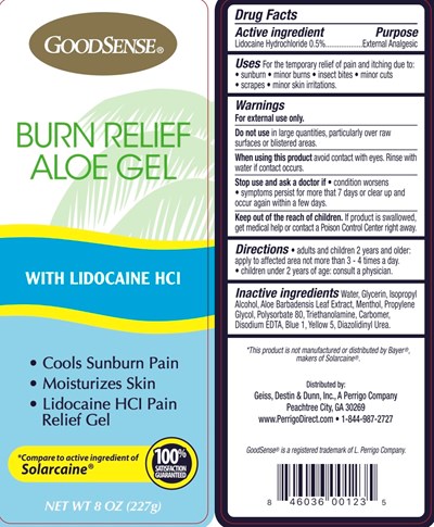 Label (Good Sense Burn Relief Label)